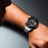Relógio festina chrono bike f20641/4 preto pulseira de aço inoxidável 316l, masculino
