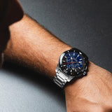 Relógio para homem festina chrono bike azul com pulseira de aço f20641/c
