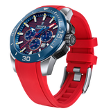 Relógio festina chrono bike f20642/2 vermelho pulseira de borracha, homem