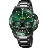 Festina connected f20646/1 verde aço inoxidável 316l, homem