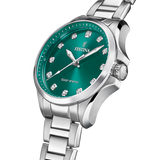 Festina f20654/3 verde aço inoxidável 316l, mulher