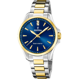 Festina energia solar f20655/4 azul aço inoxidável 316l, mulher