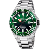 Relógio Festina F20663/2 Verde Pulseira de Aço Inoxidável 316L, Homem