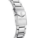 Relógio Festina F20663/4 Laranja Pulseira de Aço Inoxidável 316L, Homem