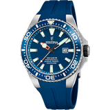 Relógio Festina F20664/1 azul bracelete de borracha, homem