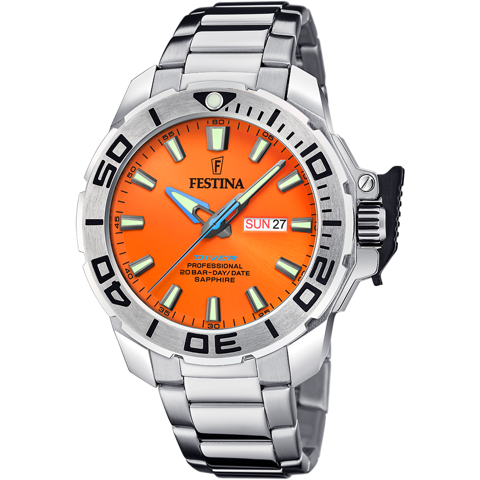 Relógio festina f20665/5 laranja pulsera de de aço inoxidável, homem_PRODUCT