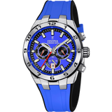 Relógio para homem festina chrono bike azul com pulseira de borracha f20671/3