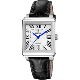 Relógio Festina F20682/3 Prata Cinza Pulseira de Couro, Mulher
