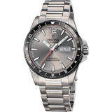 Relógio Festina F20698/1 cinzento pulseira de titânio, homem.