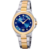 Relógio Festina Mademoiselle F20702/3 Azul Pulseira de 316L de Aço Inoxidável, Mulher