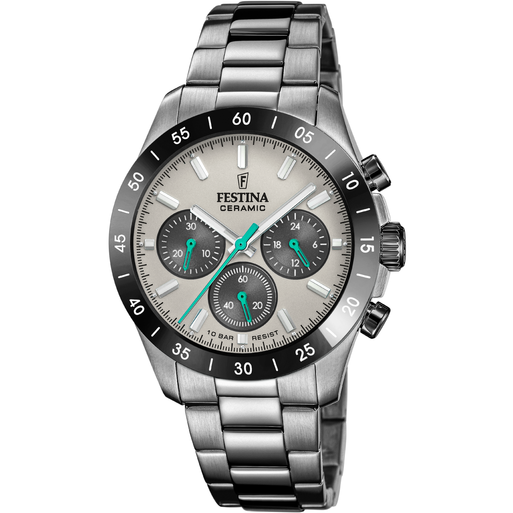 Relógio festina ceramic f20703/1 preto pulsera de 316l de aço inoxidável_PRODUCT
