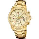 Relógio festina timeless chronograph f20705/2 bege pulsera de de aço inoxidável, homem_PRODUCT