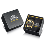 Relógio masculino festina chrono bike f20728/3 preto com pulseira de couro_ARTISTIC