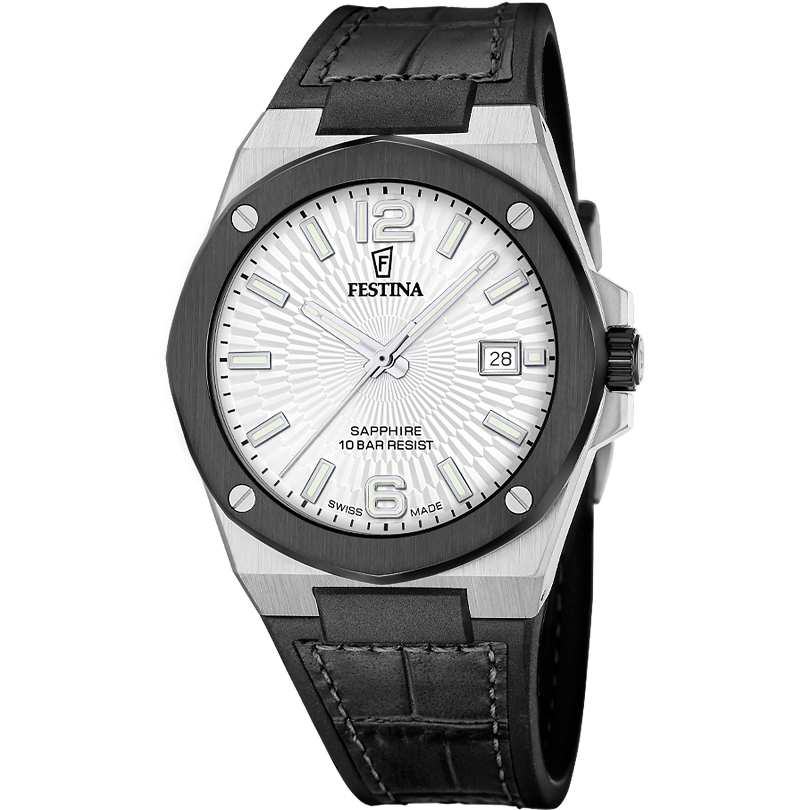 Relógio festina swiss made f22001/1 prata cinza homem_PRODUCT