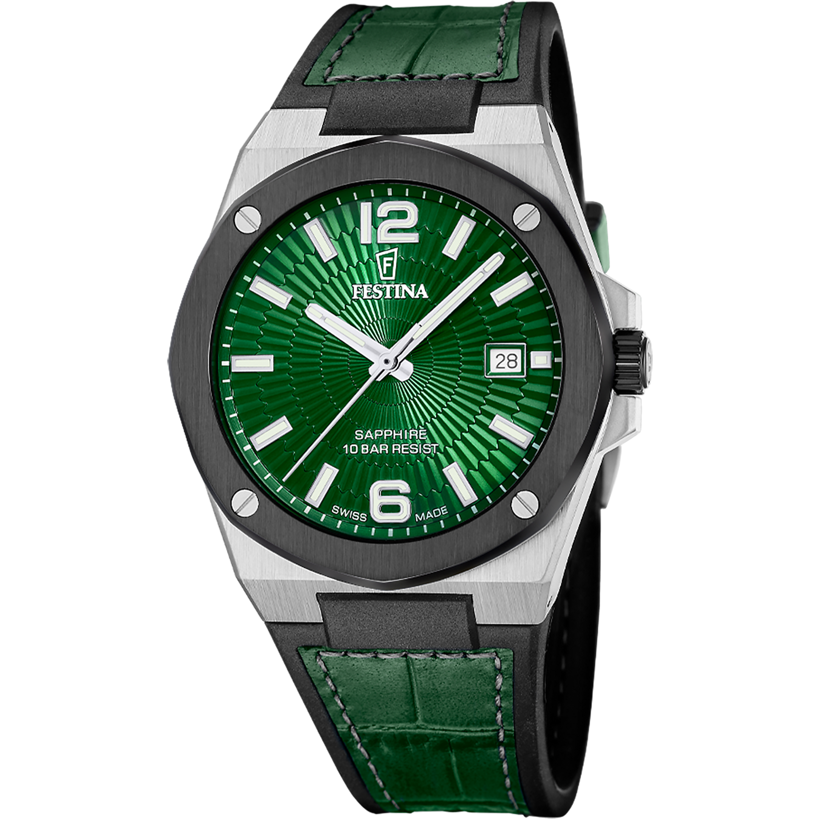 Relógio festina swiss made f22001/3 verde homem_PRODUCT