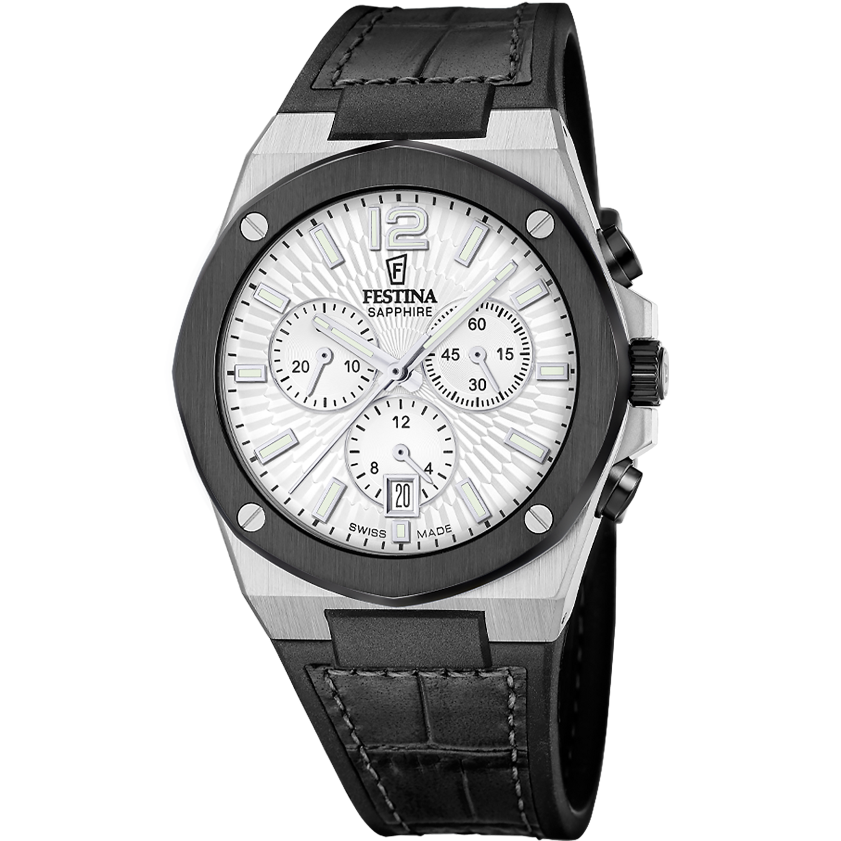 Relógio festina swiss made f22003/1 prata cinza homem_PRODUCT