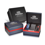 Relógio festina edições especiais f20644/1 preto pulseira de aço inoxidável 316l, homem.