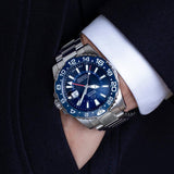 Relógio masculino jaguar ceramic gmt de cor azul j1011/2