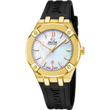 Relógio jaguar swiss made j1018/2 bege pulsera de borracha, mulher_PRODUCT