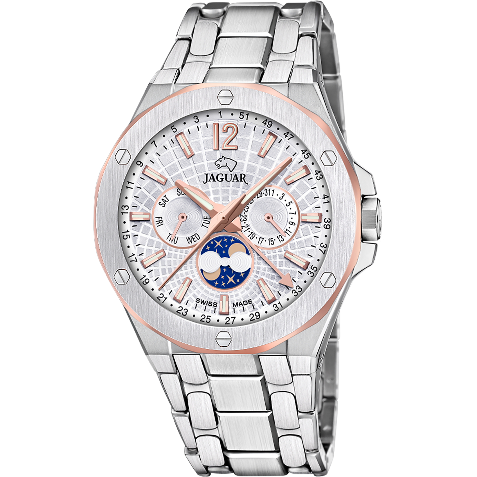 Relógio jaguar swiss made j1039/1 prata cinza homem_PRODUCT