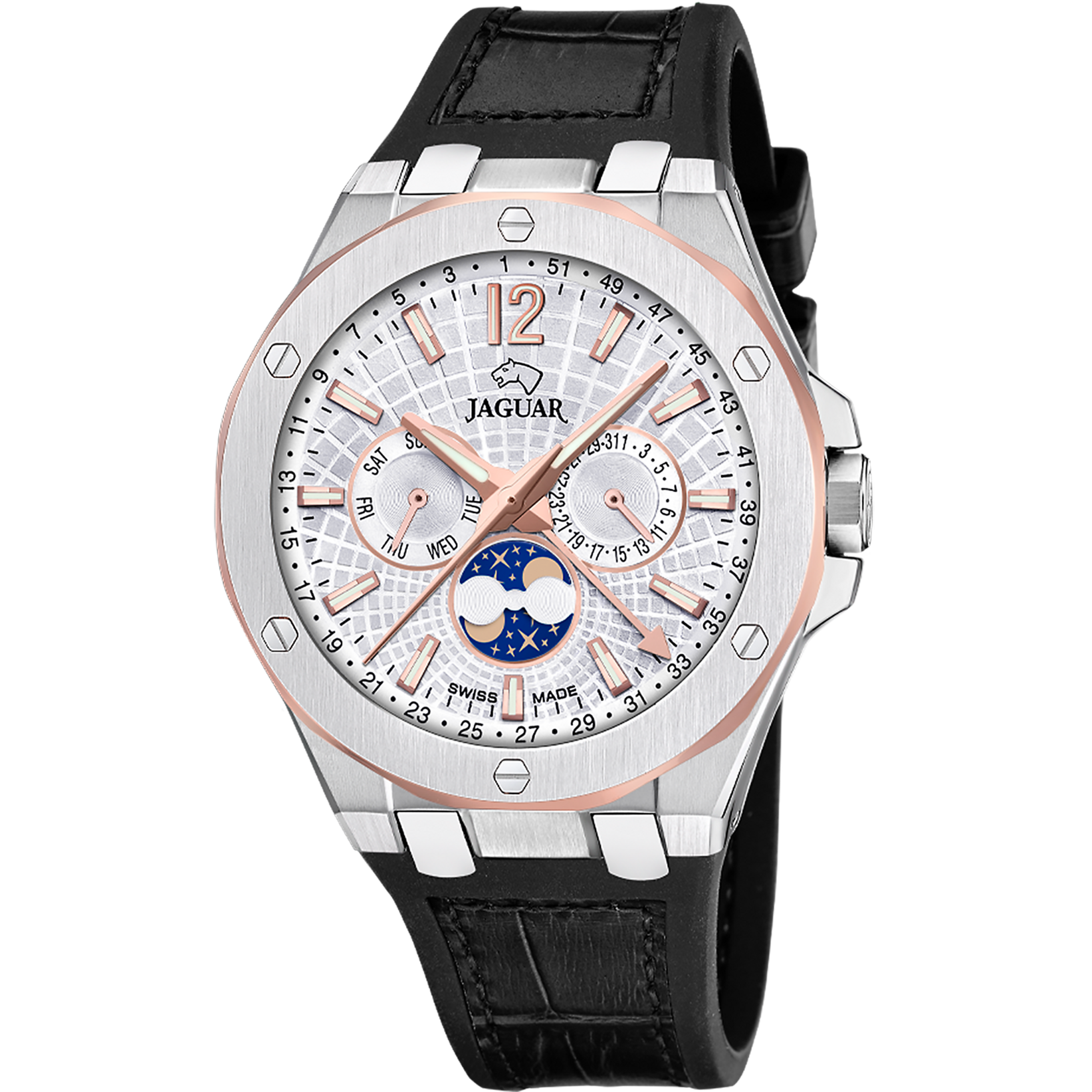 Relógio jaguar swiss made j1040/1 prata cinza homem_PRODUCT