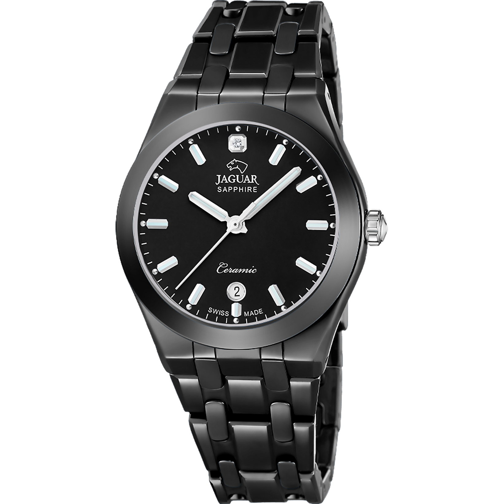 Relógio jaguar swiss made ceramic j1052/1 preto pulsera de cerâmica, mulher_PRODUCT