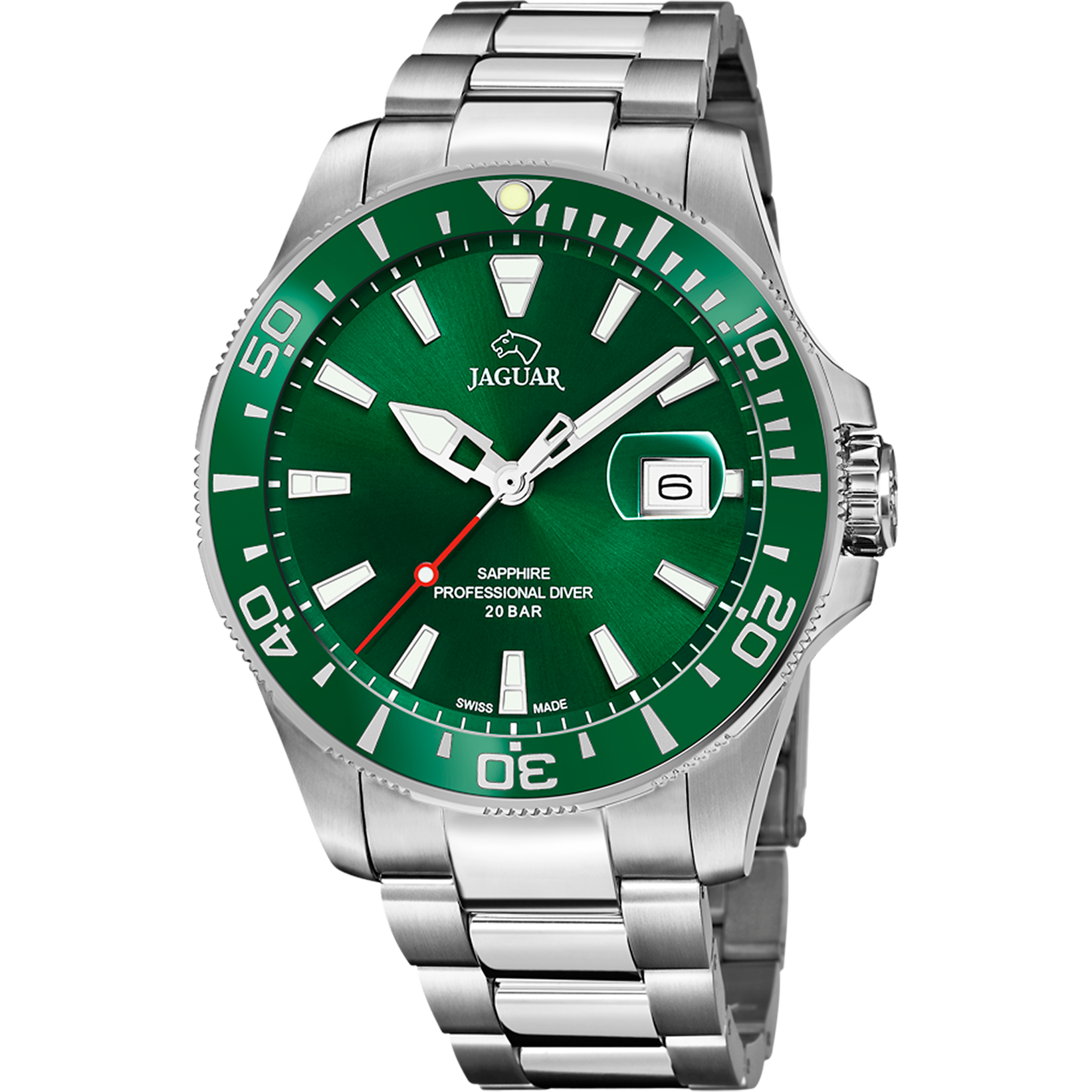 Relógio masculino jaguar pro diver de cor verde j860/b_PRODUCT