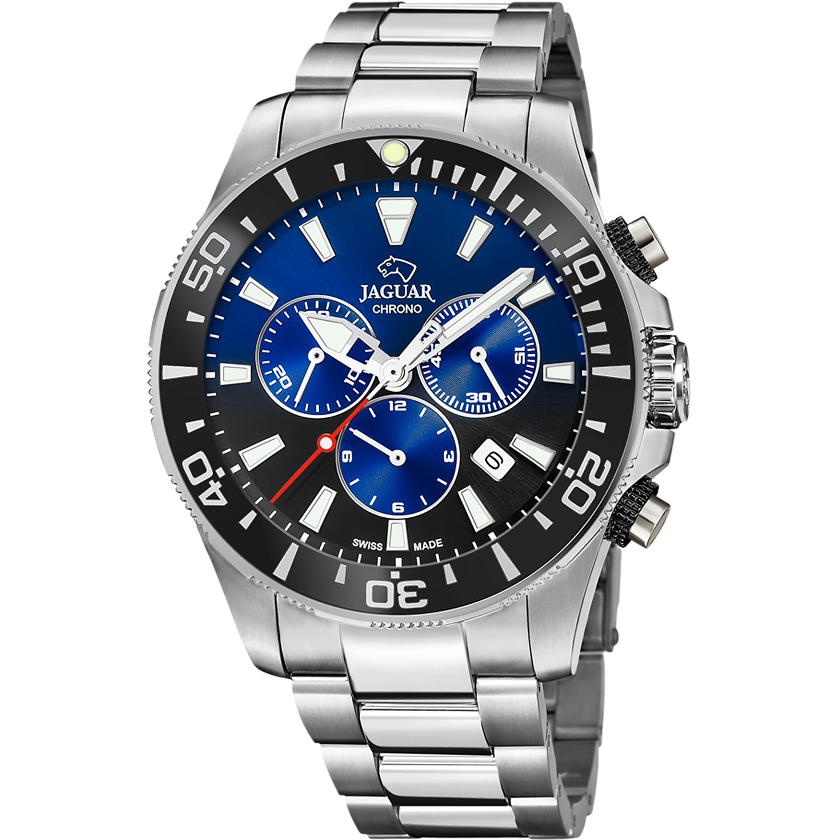 Relógio masculino jaguar executive pionnier de cor preto e azul j861/8_PRODUCT