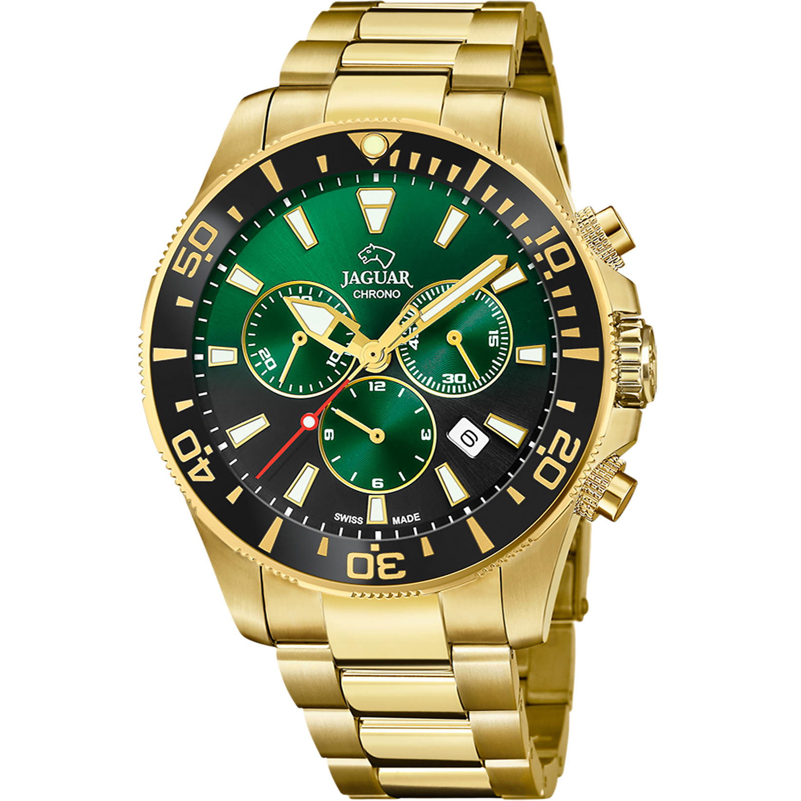 Relógio masculino jaguar executive pionnier de cor preto e verde j864/6_PRODUCT