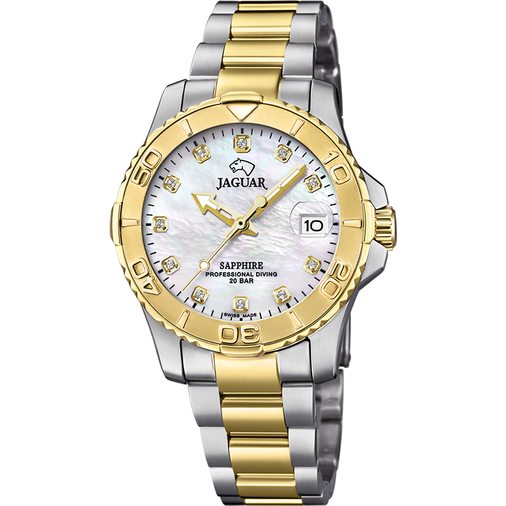 Relógio feminino jaguar couple diver de cor branca j896/3_PRODUCT