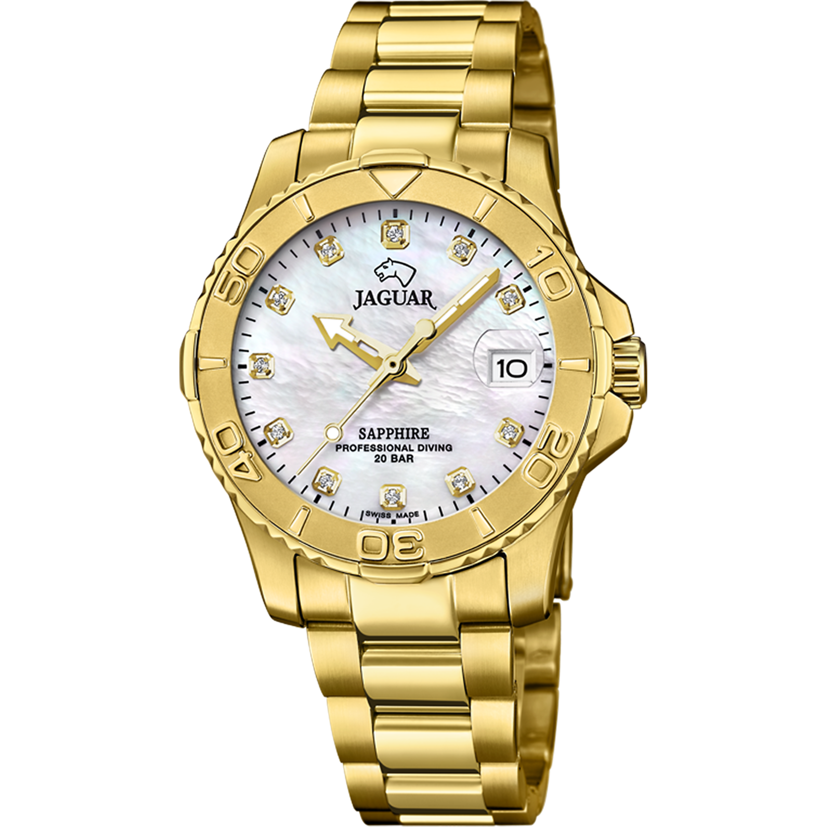 Relógio feminino jaguar couple diver de cor branca j898/1_PRODUCT