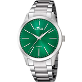 Relógio lotus 15959/b verde pulsera de aço, homem