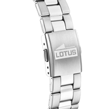 Relógio lotus minimalist 18152/e prata cinza pulsera de 316l de aço inoxidável, homem