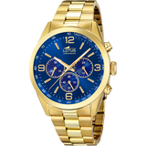 Relógio lotus 18153/a azul pulsera de 316l de aço inoxidável, homem