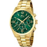 Relógio lotus 18153/b verde pulsera de 316l de aço inoxidável, homem