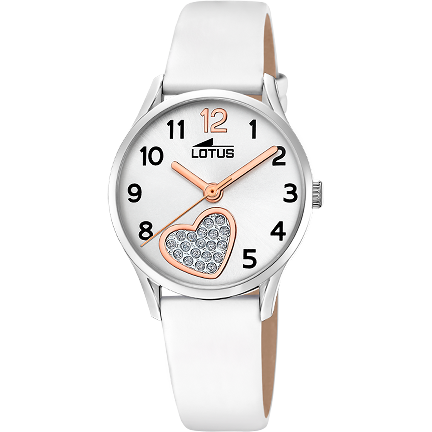 Relógio lotus junior collection 18406/e branco pulsera de couro, infantil_PRODUCT
