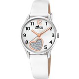 Relógio lotus junior collection 18406/e branco pulsera de couro, infantil_PRODUCT