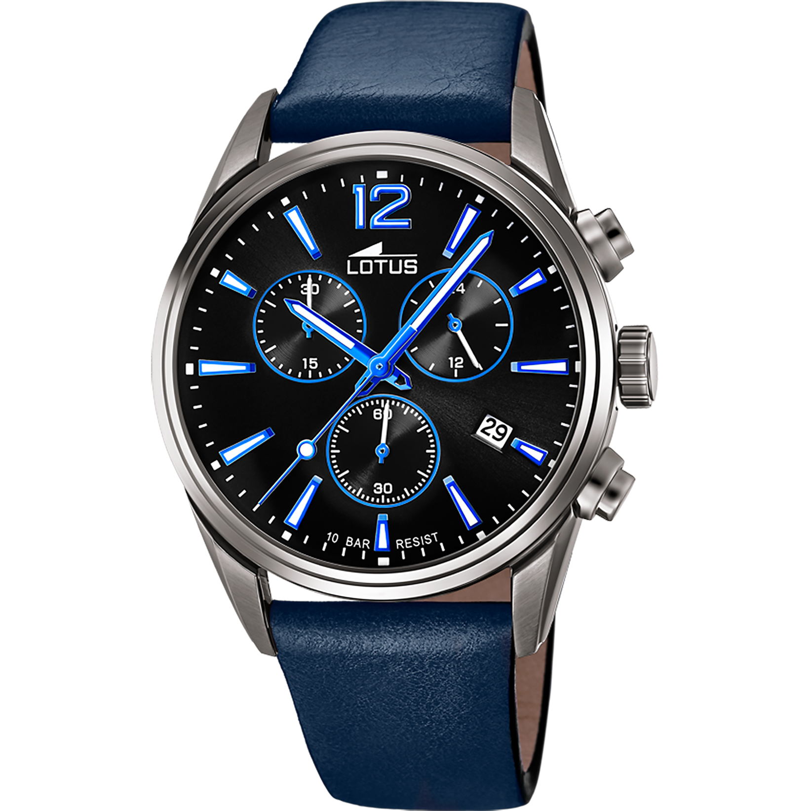 Relógio lotus chrono 18683/6 preto pulsera de couro, homem_PRODUCT