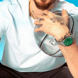 Relógio lotus chrono 18684/4 verde pulsera de de aço inoxidável, homem_LIFESTYLE