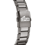 Relógio lotus chrono 18686/2 preto pulsera de aço, homem
