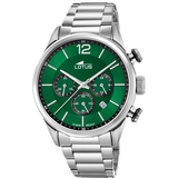 Relógio lotus chrono 18688/4 verde pulsera de 316l de aço inoxidável, homem