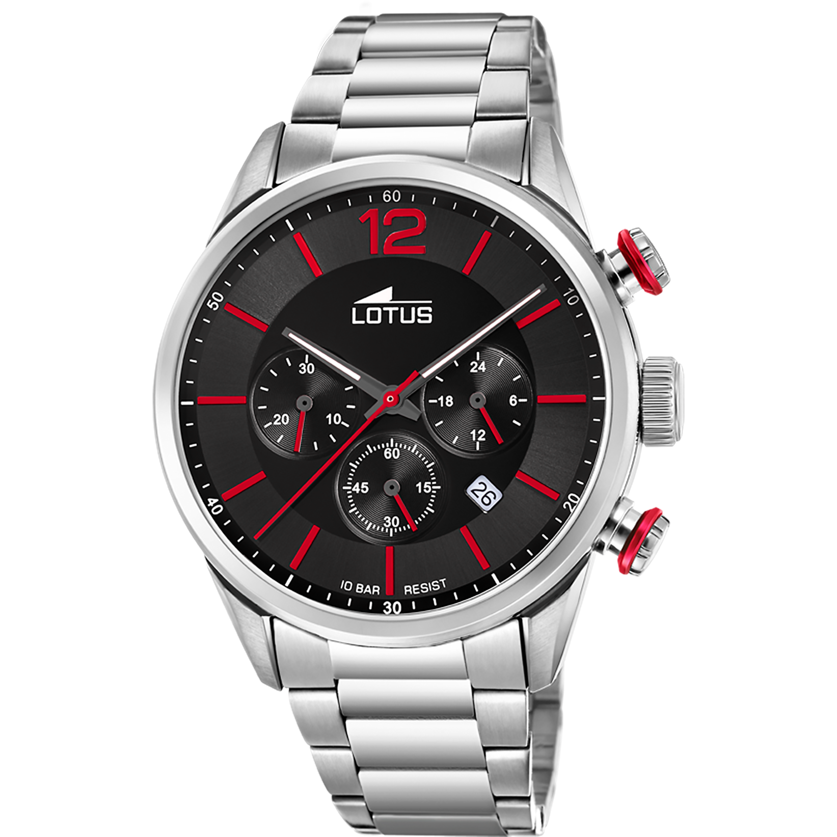 Relógio lotus chrono 18688/6 preto pulsera de de aço inoxidável, homem_PRODUCT
