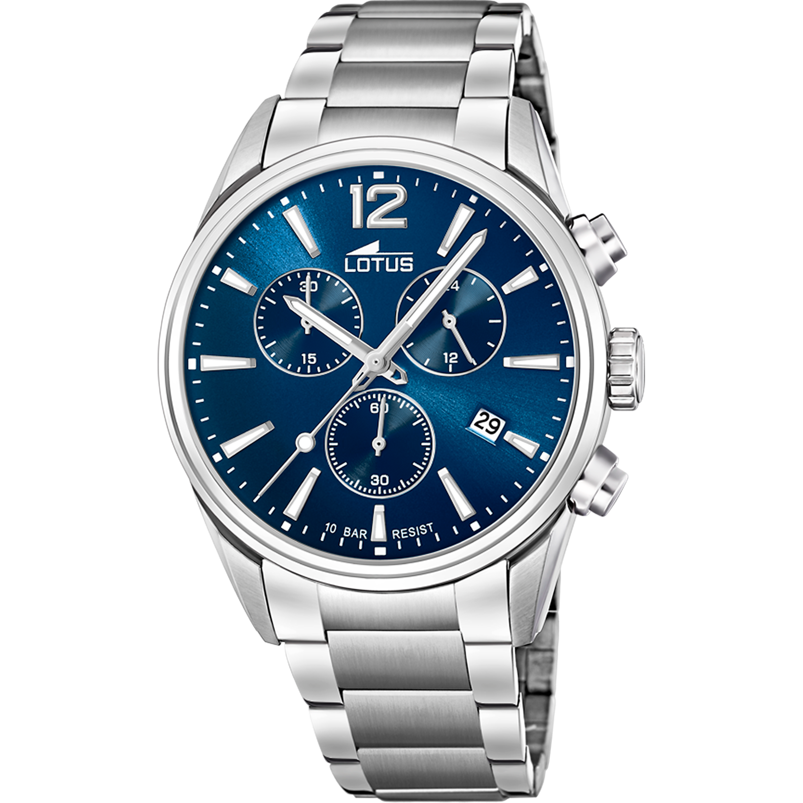 Relógio lotus chrono 18690/1 azul pulsera de aço, homem_PRODUCT