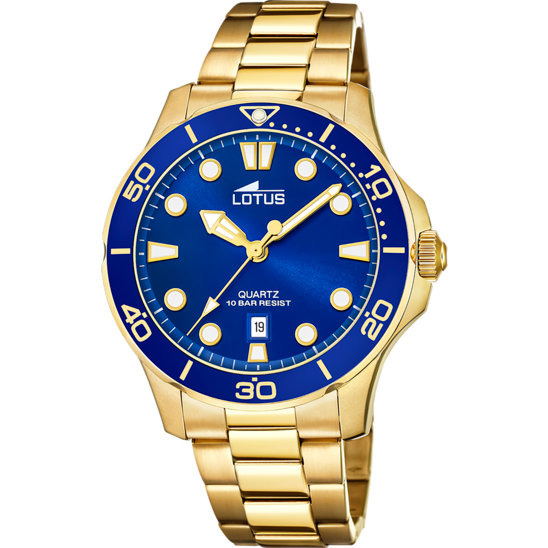 Relógio lotus excellent 18761/1 azul pulsera de aço, homem
