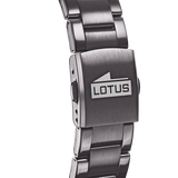 Relógio lotus 18807/2 preto pulsera de 316l de aço inoxidável, homem