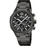 Relógio lotus 18849/1 preto pulsera de 316l de aço inoxidável, homem