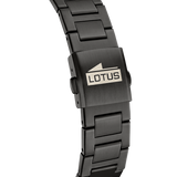 Relógio lotus 18849/1 preto pulsera de 316l de aço inoxidável, homem