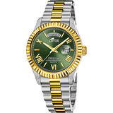 Relógio lotus 18855/3 verde pulsera de 316l de aço inoxidável, homem