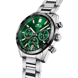 Relógio lotus 18916/5 verde pulsera de 316l de aço inoxidável, homem