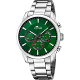 Relógio lotus 18922/4 verde pulsera de 316l de aço inoxidável, homem